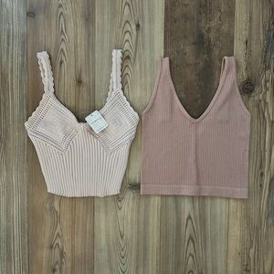 Women’s Ribbed Crop Tanks, size small